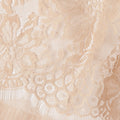 Peach Beige Floral Designer Synthetic Lace Fabric 3.0 Mtrs Piece 140 Cms Width China Origin-D28565