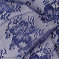 Navy Blue Floral Designer Synthetic Lace Fabric 3.0 Mtrs Piece 140 Cms Width China Origin-D28559