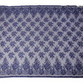 Navy Blue Floral Designer Synthetic Lace Fabric 3.0 Mtrs Piece 140 Cms Width China Origin-D28559
