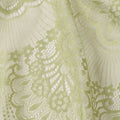 Light Pistachio Green Floral Designer Synthetic Lace Fabric 3.0 Mtrs Piece 140 Cms Width China Origin-D28563