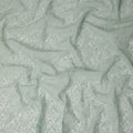 Mint Green Floral Designer Synthetic Lace Fabric 3.0 Mtrs Piece 140 Cms Width China Origin-D28564