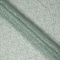 Mint Green Floral Designer Synthetic Lace Fabric 3.0 Mtrs Piece 140 Cms Width China Origin-D28564