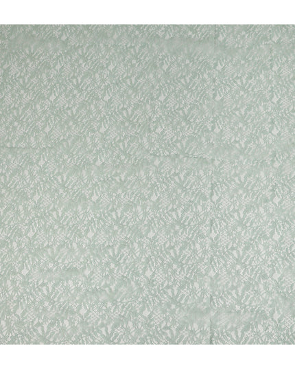 Mint Green Floral Designer Synthetic Lace Fabric 3.0 Mtrs Piece 140 Cms Width China Origin-D28564