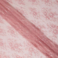 Blush Pink Floral Designer Synthetic Lace Fabric 3.0 Mtrs Piece 140 Cms Width China Origin-D28561