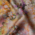 Multicolor Wildflower Floral Silk Crepe Fabric 140cm