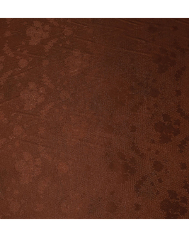 Chestnut Brown Self Tone Silk Crepe Fabric 140cm