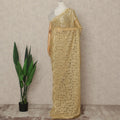 Gold French Metallic Chantilly Lace Saree