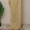 Gold French Metallic Chantilly Lace Saree