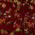 Burgundy Maroon Floral Bouquet Fabric