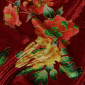 Burgundy Maroon Floral Bouquet Fabric