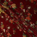 Burgundy Maroon Floral Bouquet Fabric