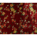 Burgundy Maroon Floral Bouquet Fabric