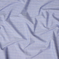 Blue Micro Check Pattern Premium Pure Italian 100% Cotton Shirting Fabric Soft Breathable Fine Woven Lightweight Luxury Shirt Material 150 Cms Width Italy Origin-D28492 - Regal Fabrics