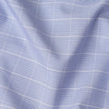 Blue Micro Check Pattern Premium Pure Italian 100% Cotton Shirting Fabric Soft Breathable Fine Woven Lightweight Luxury Shirt Material 150 Cms Width Italy Origin-D28492 - Regal Fabrics