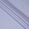 Blue Micro Check Pattern Premium Pure Italian 100% Cotton Shirting Fabric Soft Breathable Fine Woven Lightweight Luxury Shirt Material 150 Cms Width Italy Origin-D28492 - Regal Fabrics