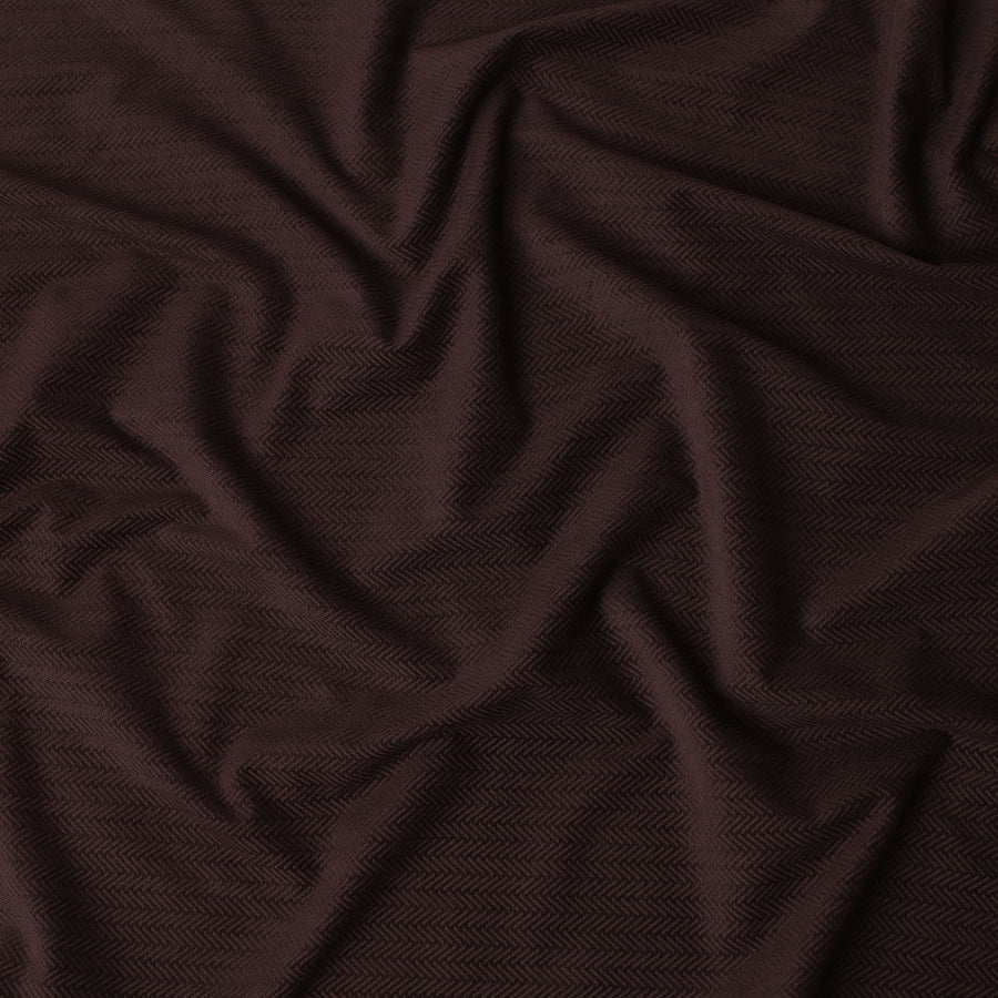 Dark Chocolate Brown Premium Blended Cotton Corduroy Suiting Fabric 150 Cm Width Soft Textured Chevron Pattern Durable Breathable Fabric For Suits Blazers Trousers Casual Formal Wear Made In Italy-D28867 Regal Fabrics