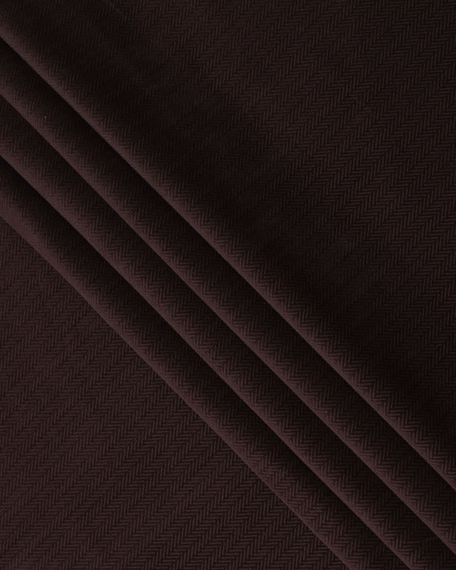 Dark Chocolate Brown Premium Blended Cotton Corduroy Suiting Fabric 150 Cm Width Soft Textured Chevron Pattern Durable Breathable Fabric For Suits Blazers Trousers Casual Formal Wear Made In Italy-D28867 Regal Fabrics