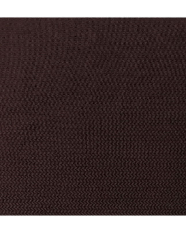 Dark Chocolate Brown Premium Blended Cotton Corduroy Suiting Fabric 150 Cm Width Soft Textured Chevron Pattern Durable Breathable Fabric For Suits Blazers Trousers Casual Formal Wear Made In Italy-D28867 Regal Fabrics