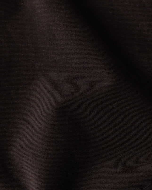 Rich Dark Chocolate Brown Premium Blended Cotton Corduroy Suiting Fabric 150 Cm Width Soft Fine Ribbed Texture Durable Breathable Fabric For Suits Blazers Trousers Made In Italy-D28869 Regal Fabrics