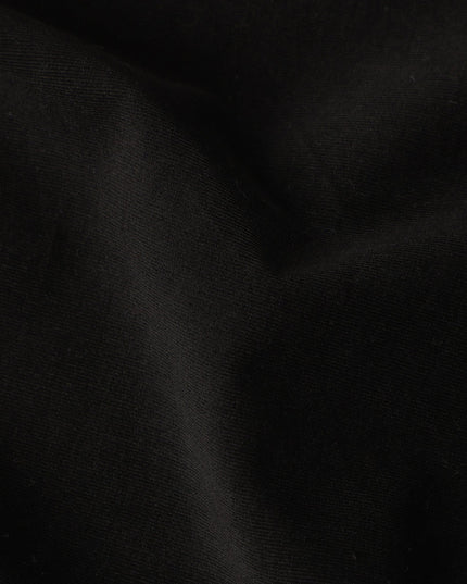 Classic Jet Black Premium Blended Cotton Corduroy Suiting Fabric 150 Cm Width Soft Fine Ribbed Texture Durable Breathable Fabric For Suits Blazers Trousers Casual Formal Wear Made In Italy-D28868 Regal Fabrics