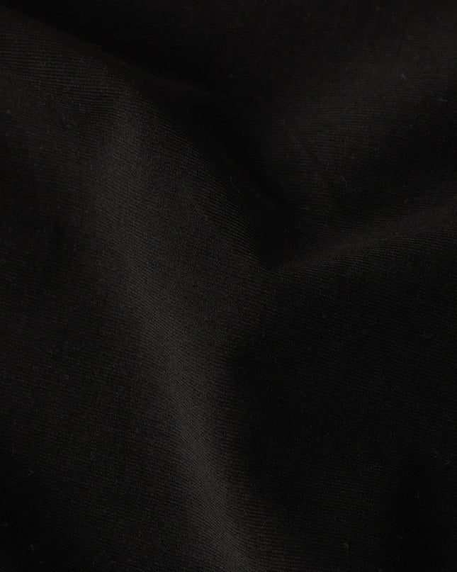 Classic Jet Black Premium Blended Cotton Corduroy Suiting Fabric 150 Cm Width Soft Fine Ribbed Texture Durable Breathable Fabric For Suits Blazers Trousers Casual Formal Wear Made In Italy-D28868 Regal Fabrics