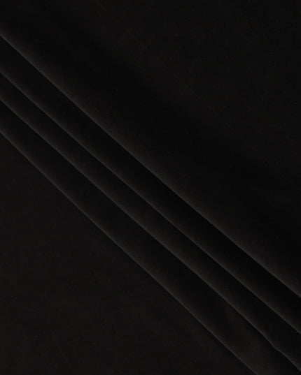Classic Jet Black Premium Blended Cotton Corduroy Suiting Fabric 150 Cm Width Soft Fine Ribbed Texture Durable Breathable Fabric For Suits Blazers Trousers Casual Formal Wear Made In Italy-D28868 Regal Fabrics