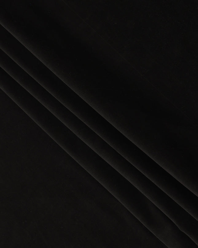 Classic Jet Black Premium Blended Cotton Corduroy Suiting Fabric 150 Cm Width Soft Fine Ribbed Texture Durable Breathable Fabric For Suits Blazers Trousers Casual Formal Wear Made In Italy-D28868 Regal Fabrics