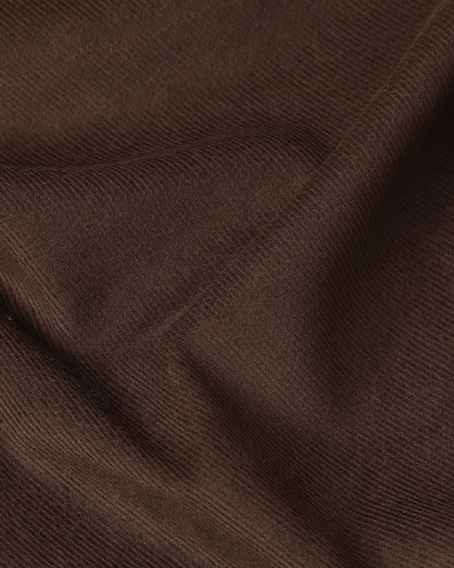 Deep Cocoa Brown Premium Blended Cotton Corduroy Suiting Fabric 150 Cm Width Soft Fine Ribbed Texture Durable Breathable Fabric For Suits Blazers Trousers Made In Italy-D28870 Regal Fabrics