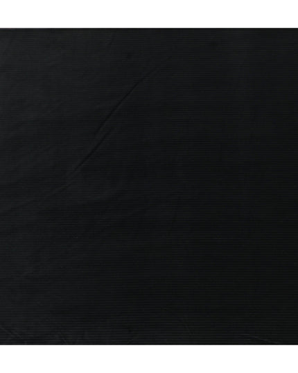 Deep Black Premium Blended Cotton Corduroy Suiting Fabric 150 Cm Width Soft Ribbed Texture Durable Breathable Fabric For Suits Blazers Trousers Casual Formal Wear Made In Italy-D28866 Regal Fabrics