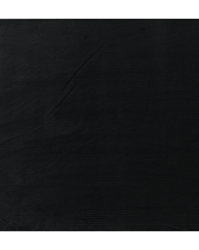 Deep Black Premium Blended Cotton Corduroy Suiting Fabric 150 Cm Width Soft Ribbed Texture Durable Breathable Fabric For Suits Blazers Trousers Casual Formal Wear Made In Italy-D28866 Regal Fabrics