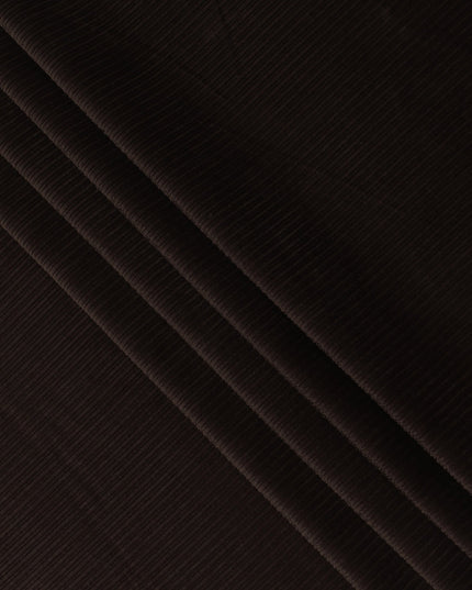 Rich Espresso Brown Premium Blended Cotton Corduroy Suiting Fabric 150 Cm Width Soft Fine Ribbed Texture Durable Breathable Fabric For Suits Blazers Trousers Made In Italy-D28872 Regal Fabrics