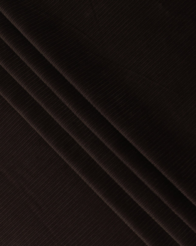 Rich Espresso Brown Premium Blended Cotton Corduroy Suiting Fabric 150 Cm Width Soft Fine Ribbed Texture Durable Breathable Fabric For Suits Blazers Trousers Made In Italy-D28872 Regal Fabrics