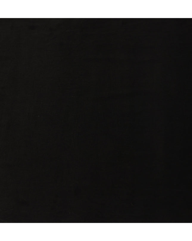 Classic Deep Black Premium Blended Cotton Corduroy Suiting Fabric 150 Cm Width Soft Fine Ribbed Texture Durable Breathable Fabric For Suits Blazers Trousers Made In Italy-D28871 Regal Fabrics