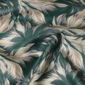 Green Leaf Printed Cotton Lawn Fabric 4.0 Meters Length 110 Cms Width Soft Lightweight Breathable Sewing India-D27617