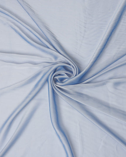 Baby Blue Plain Synthetic Polyester Chiffon Fabric 110 Cms Width Lightweight Soft Flowing Dress Material India-D28736 Regal Fabrics
