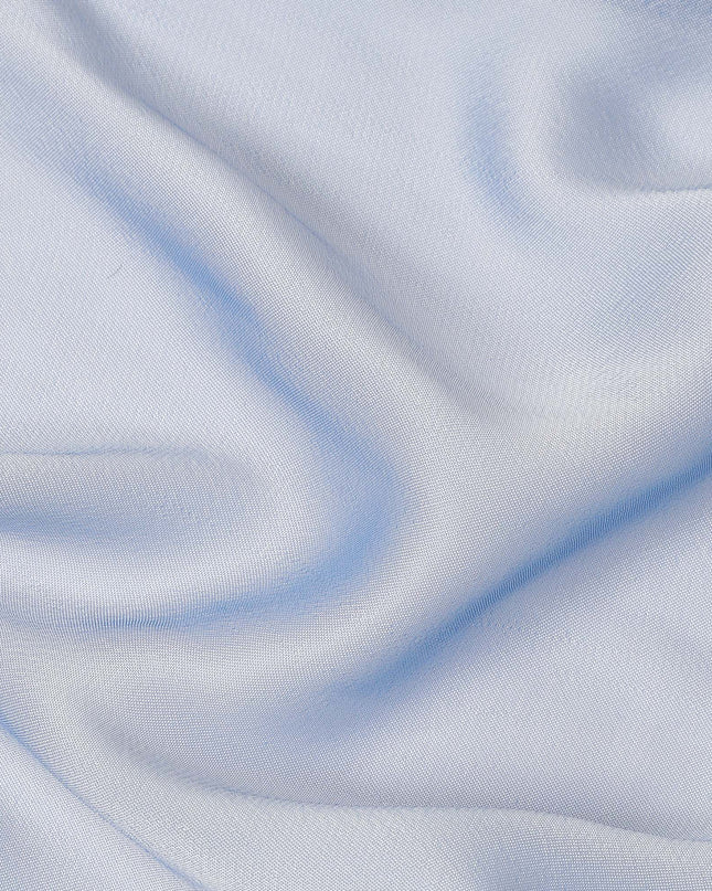 Baby Blue Plain Synthetic Polyester Chiffon Fabric 110 Cms Width Lightweight Soft Flowing Dress Material India-D28736 Regal Fabrics