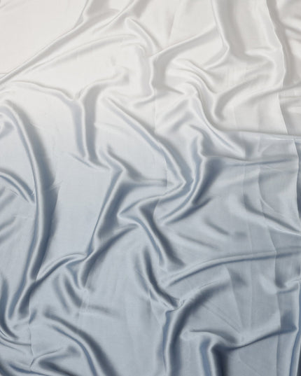 Silver Grey Plain Synthetic Satin Fabric 110 Cms Width Smooth Glossy Soft Draping Dress Material India-D28751 Regal Fabrics