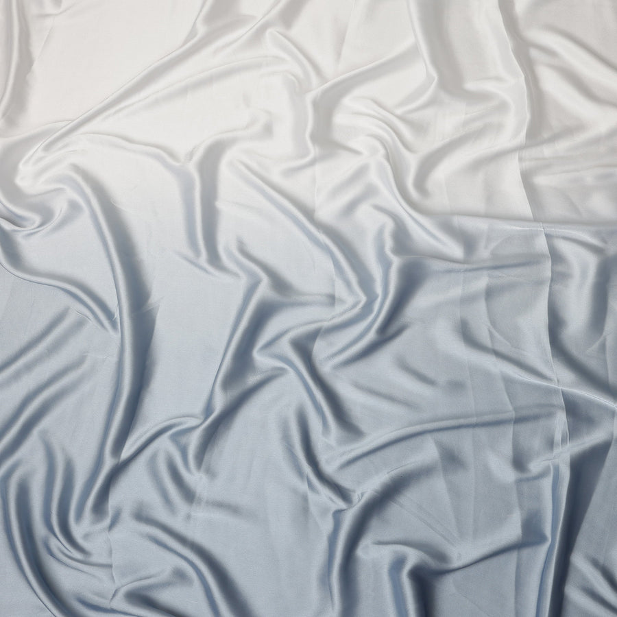 Silver Grey Plain Synthetic Satin Fabric 110 Cms Width Smooth Glossy Soft Draping Dress Material India-D28751 Regal Fabrics