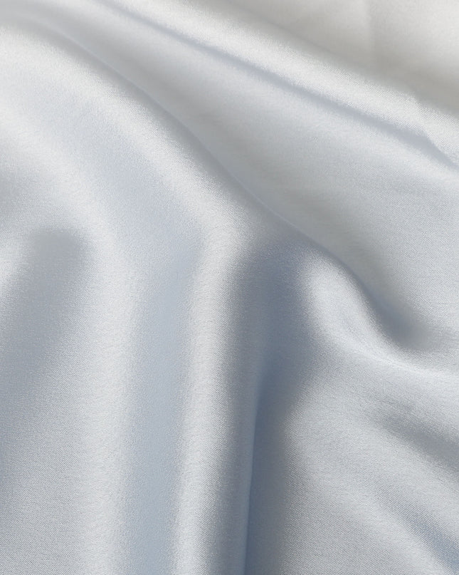 Silver Grey Plain Synthetic Satin Fabric 110 Cms Width Smooth Glossy Soft Draping Dress Material India-D28751 Regal Fabrics