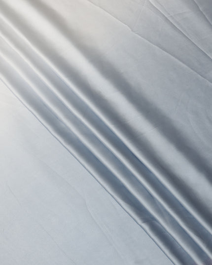 Silver Grey Plain Synthetic Satin Fabric 110 Cms Width Smooth Glossy Soft Draping Dress Material India-D28751 Regal Fabrics