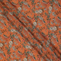 Orange Floral Printed Silk Crepe Fabric Soft Flowing Lightweight Luxurious Material for Dressmaking Sewing Apparel Craft Use 110 Cms Width India Origin-D27295 Regal Fabrics