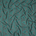 Green Geometric Pure Silk Crepe Fabric 110cm - 1328300