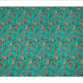 Teal Green Floral Printed Silk Crepe Fabric Soft Flowing Lightweight Luxurious Material for Dressmaking Sewing Apparel Craft Use 110 Cms Width India Origin-D27300 Regal Fabrics