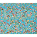 Blue Floral Printed Silk Crepe Fabric Soft Lightweight Breathable Material for Dressmaking Crafting Sewing Apparel 110 Cms Width India Origin-D27286 - Regal Fabrics