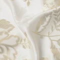 Ivory White Premium Pure silk Satin Fabric with Jacquard metallic, 110 Cms, India-D26906