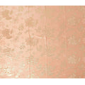 Peach Premium Pure silk Satin Fabric with Jacquard metallic, 110 Cms, India-D26899
