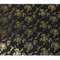 Black Premium Pure silk Satin Fabric with Jacquard metallic, 110 Cms, India-D26902