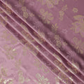 Dusty Rose Premium Pure silk Satin Fabric with Jacquard metallic, 110 Cms, India-D26900