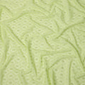 Pista Green Self Embroidered Paisley Motif Viscose Cotton Fabric 110 Cms India-D27022 - Regal Fabrics