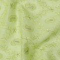 Pista Green Self Embroidered Paisley Motif Viscose Cotton Fabric 110 Cms India-D27022 - Regal Fabrics